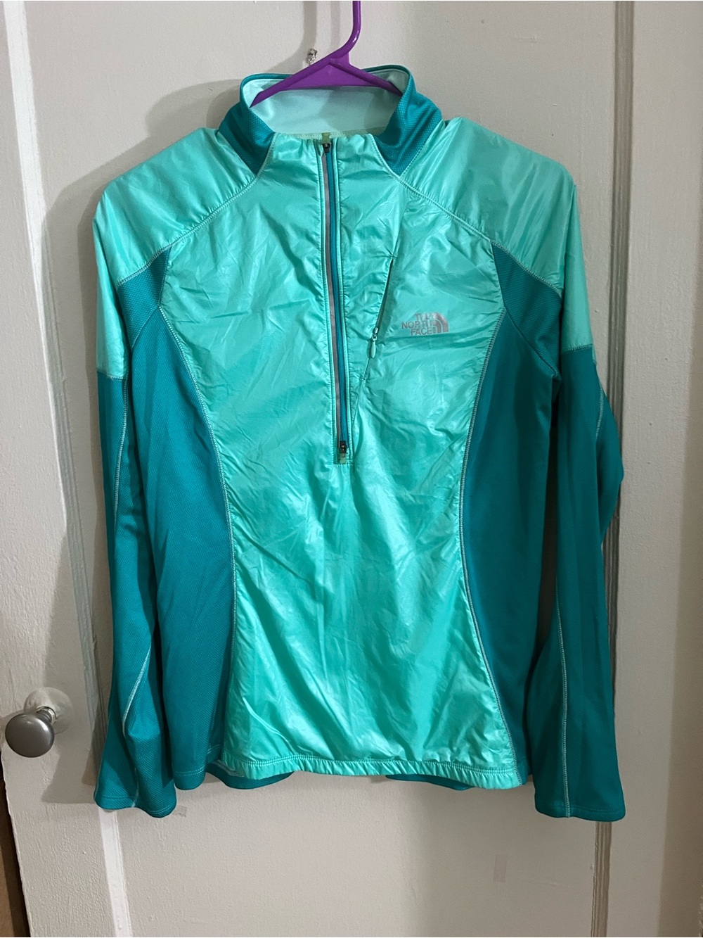 The North Face Women's Teal & Aqua Half-Zip Ski Jacket
